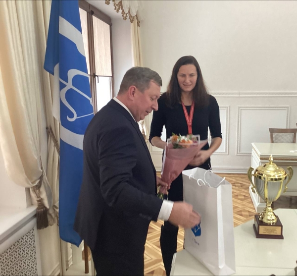 В брестском горисполкоме чествовали женскую волейбольную команду &laquo;Прибужье&raquo;